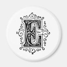 E Decorative Letter Magnet