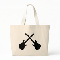 E Guitars Crossed Tote Bag