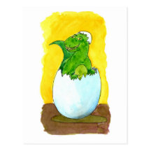 E is for egg postcards
