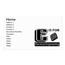 E Is For Electrical Engineering Business Card