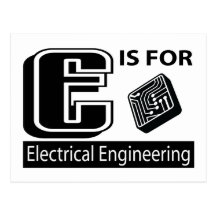 E Is For Electrical Engineering Post Card