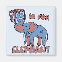 E is for Elephant Magnet
