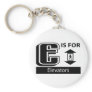 E Is For Elevators Key Chain