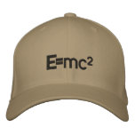 E=mc2   Albert Einstein speed of light squared Embroidered Baseball Caps