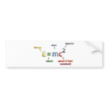 E=mc2 Bumper Sticker