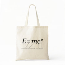 E=MC2 Einstein's Theory of Relativity Canvas Bag