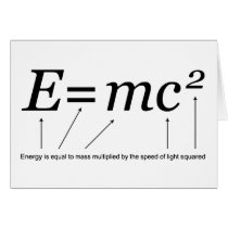 E=MC2 Einstein's Theory of Relativity Greeting Card