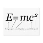 E=MC2 Einstein's Theory of Relativity Postcard