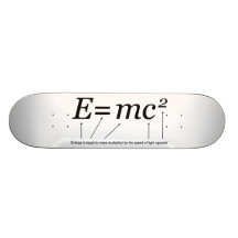 E=MC2 Einstein's Theory of Relativity Skate Board Decks