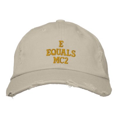 E=MC2 EMBROIDERED HATS by bjaes01