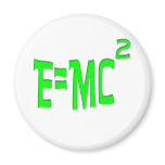 E=MC2 (green) Fridge Magnet