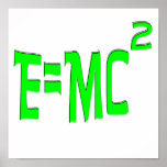 E=MC2 (green) Posters