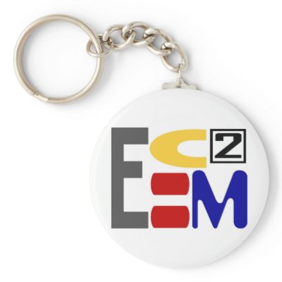 E=MC2 KEYCHAIN by BigBrainSmartShirt