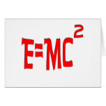 E=MC2 (red) Greeting Card