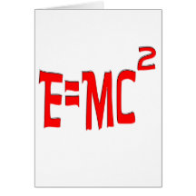 E=MC2 (red) Greeting Cards