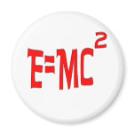 E=MC2 (red) Fridge Magnets