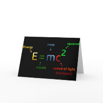 E = MC^2. E equals MC Squared Cards