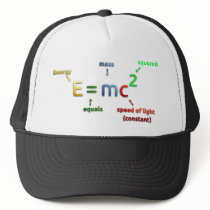 E = MC^2. E equals MC Squared Hats