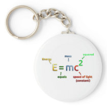 E = MC^2. E equals MC Squared Key Chains