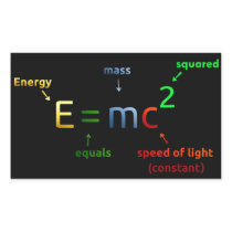 E = MC^2. E equals MC Squared Sticker