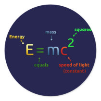 E = MC^2. E equals MC Squared Stickers