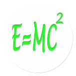 E = MC 2 (green) Sticker