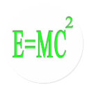 E=MC 2 (green) stickers