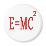 E=MC 2 (red) Fridge Magnets