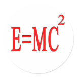 E=MC 2 (red) Sticker