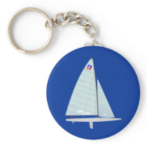 E-scow   Racing Sailboat onedesign  Class Key Chain