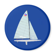 E-scow   Racing Sailboat onedesign  Class Refrigerator Magnet
