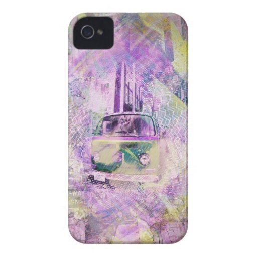 E Wagon Dreams in SanFransco aka HippyVille Case-Mate iPhone 4 Cases