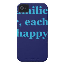 Each happy family quote. Case-Mate iPhone 4 cases
