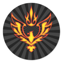EAGLE AND FLAME STICKER