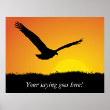 Eagle At Sunset - Poster