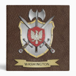 Eagle Battle Crest Brown Vinyl Binder
