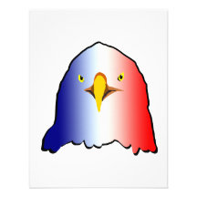 eagle blue white red vertical invites