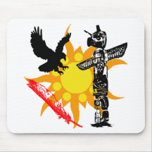Eagle, Eagle Totem, & Feather design Mousepads