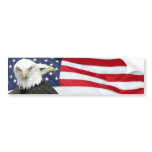 Eagle flag bumper sticker
