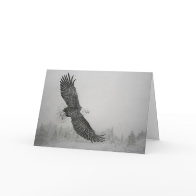 Eagle flying Card by kmullarney
