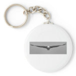 Eagle head-on black & white keychains