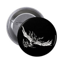 Eagle In Flight Pinback Button