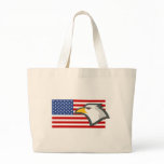 Eagle on American Flag Bag