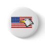 Eagle on American Flag Pinback Buttons
