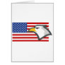 Eagle on American Flag Card