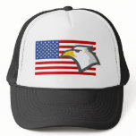 Eagle on American Flag Mesh Hats