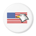 Eagle on American Flag Magnet