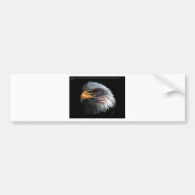 Eagle patriotique avec l'arrière - plan de drapeau autocollant pour voiture