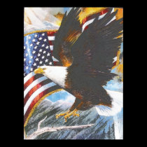 Eagle photo with charcoal effect posters