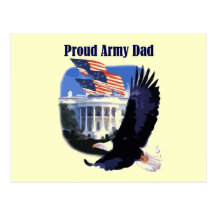 Eagle Proud Army Dad Tshirts and Gifts Postcard